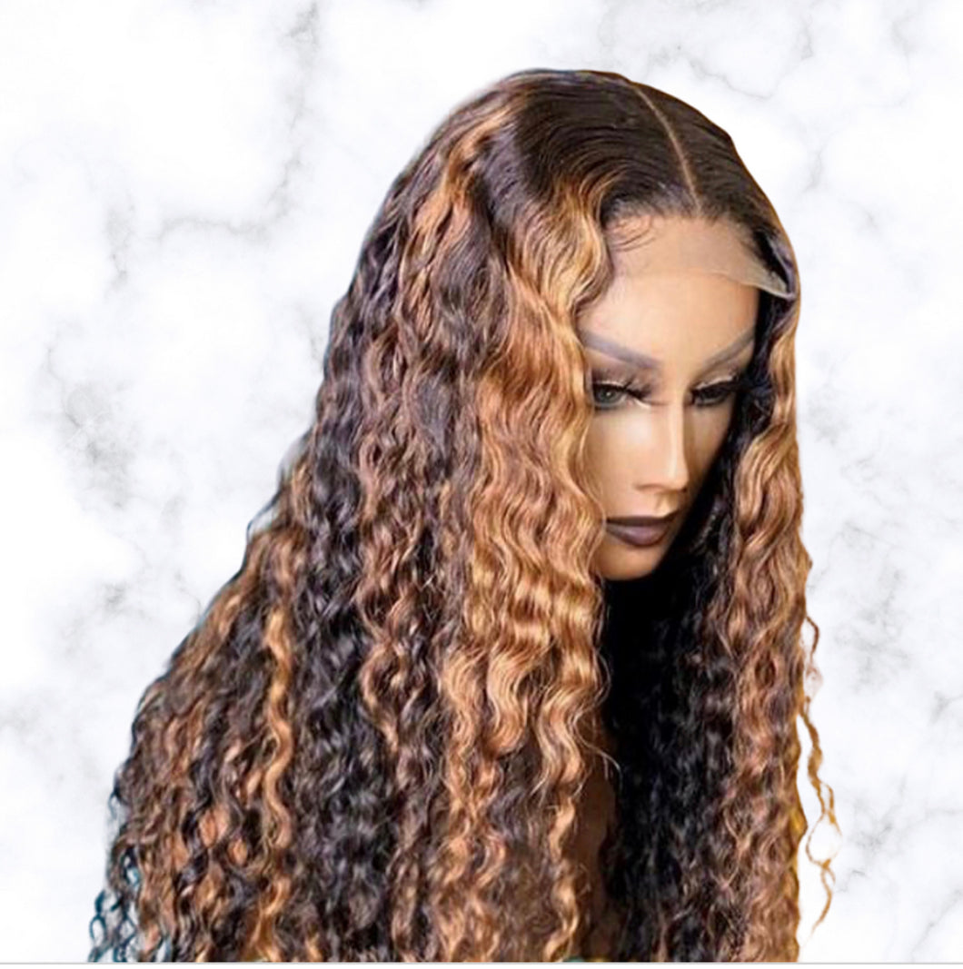 Pure Highlight Curly Lace Wig